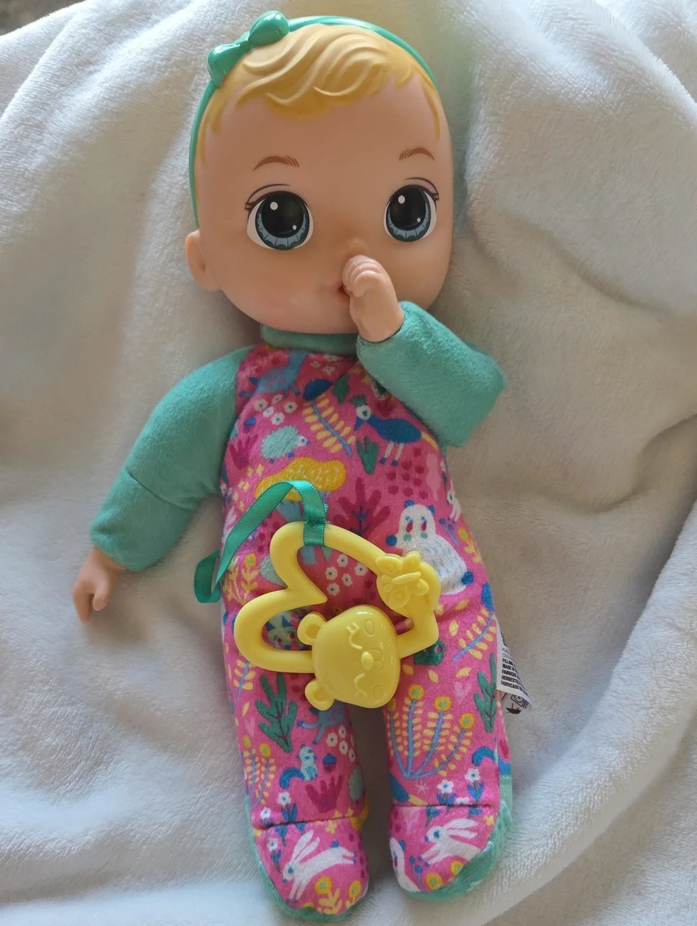Hasbro Baby Alive Sweet 'N Snugglier blue eyes blond hair 12